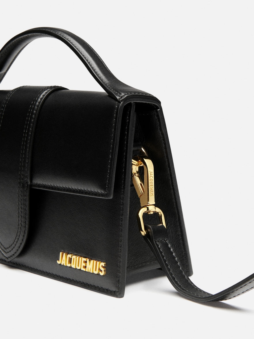 JACQUEMUS - Borsa Le Grand Bambino in Pelle Liscia -Nera/Oro
