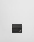 Portacarte Prada in Pelle Saffiano con Logo Triangolo Asimmetrico - Nero