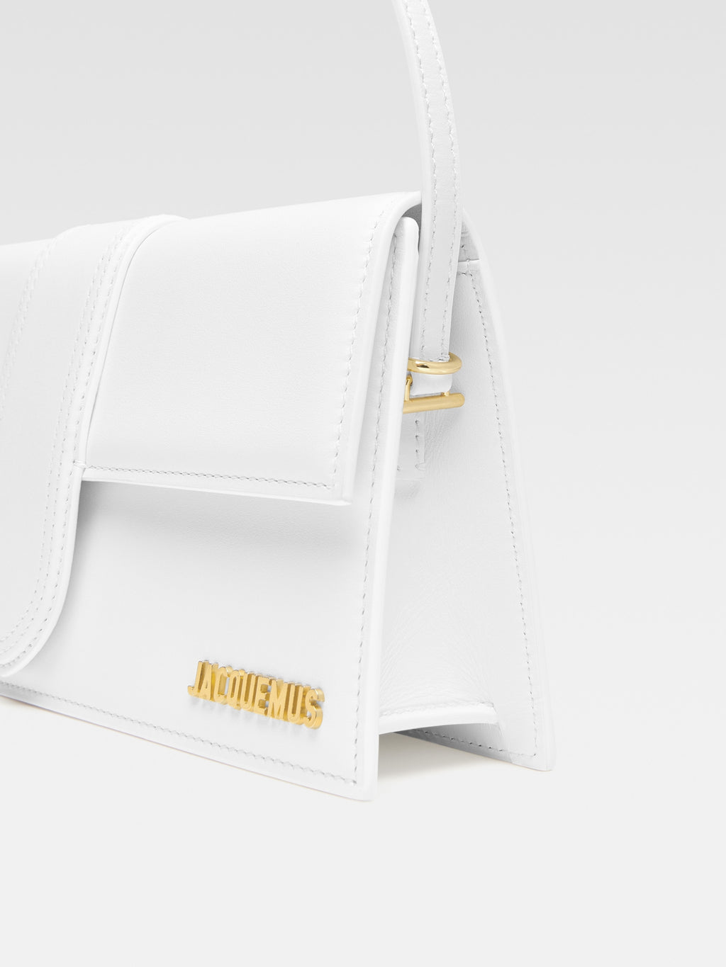 JACQUEMUS - Borsa Le Bambino Long in Pelle Liscia - Bianco