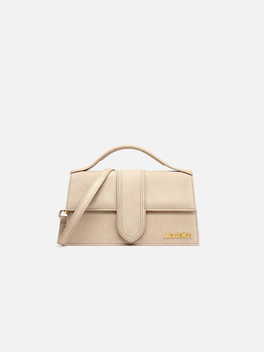 JACQUEMUS - Borsa Le Grand Bambino in Pelle Liscia - Dark Beige