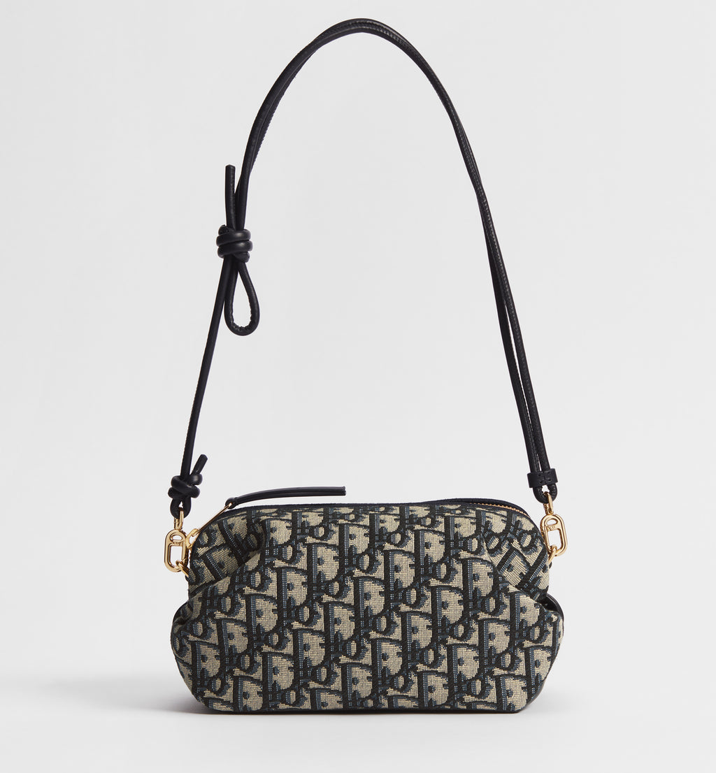 Pochette Dior Bow — Jacquard Dior Oblique Blu