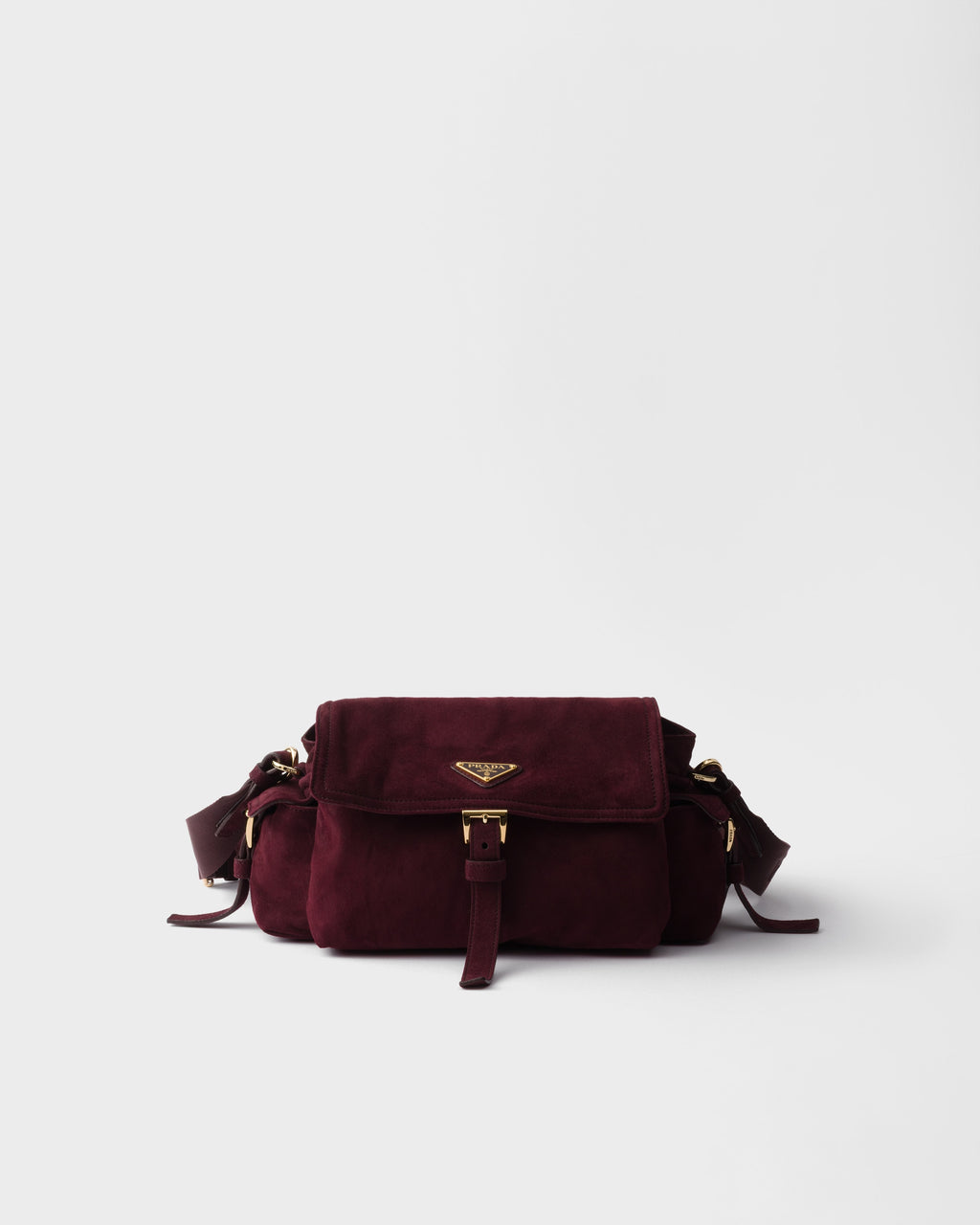 Prada Explore Medium Scamosciata Bordeaux