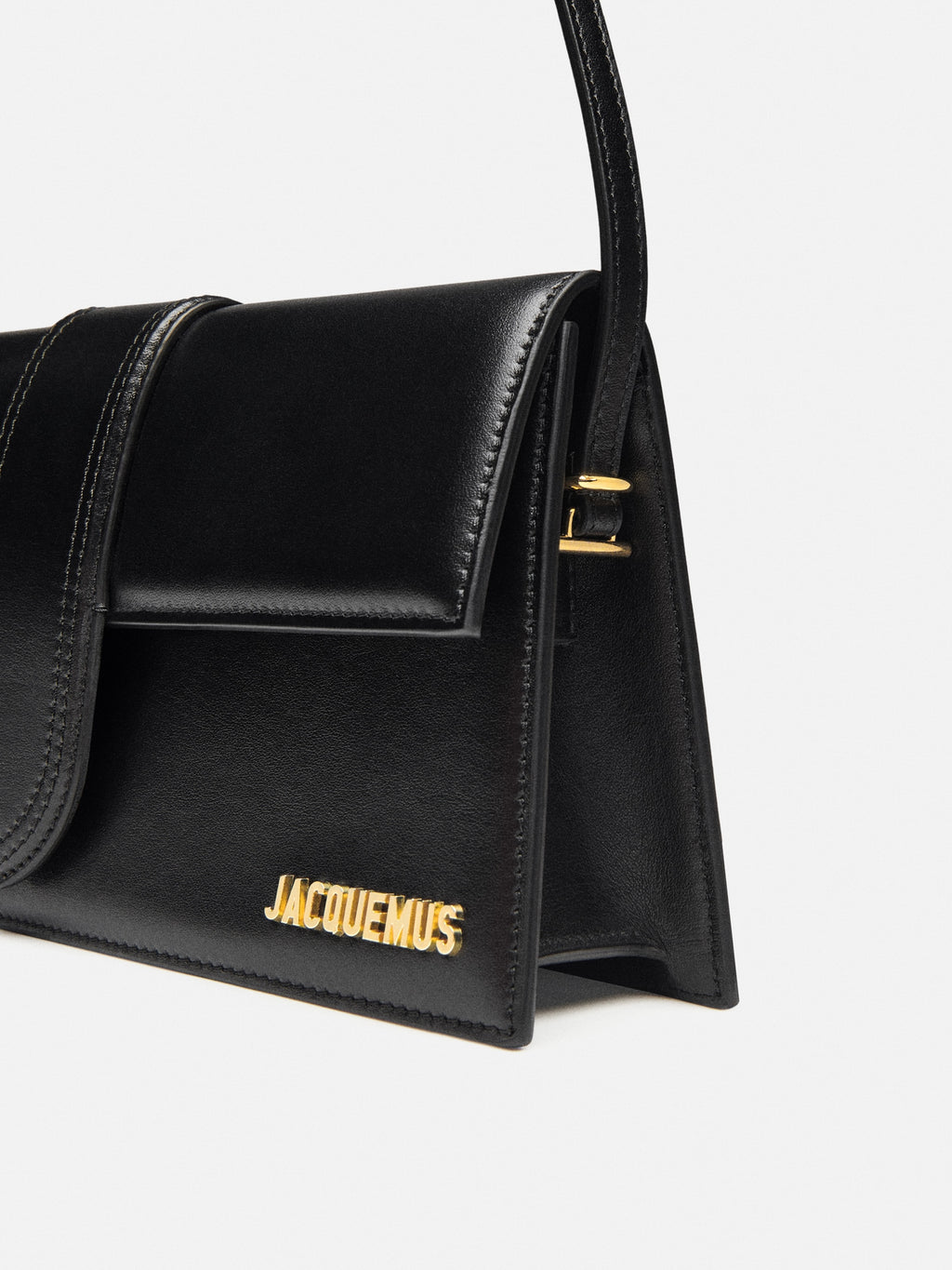 JACQUEMUS - Borsa Le Bambino Long in Pelle Liscia - Nera