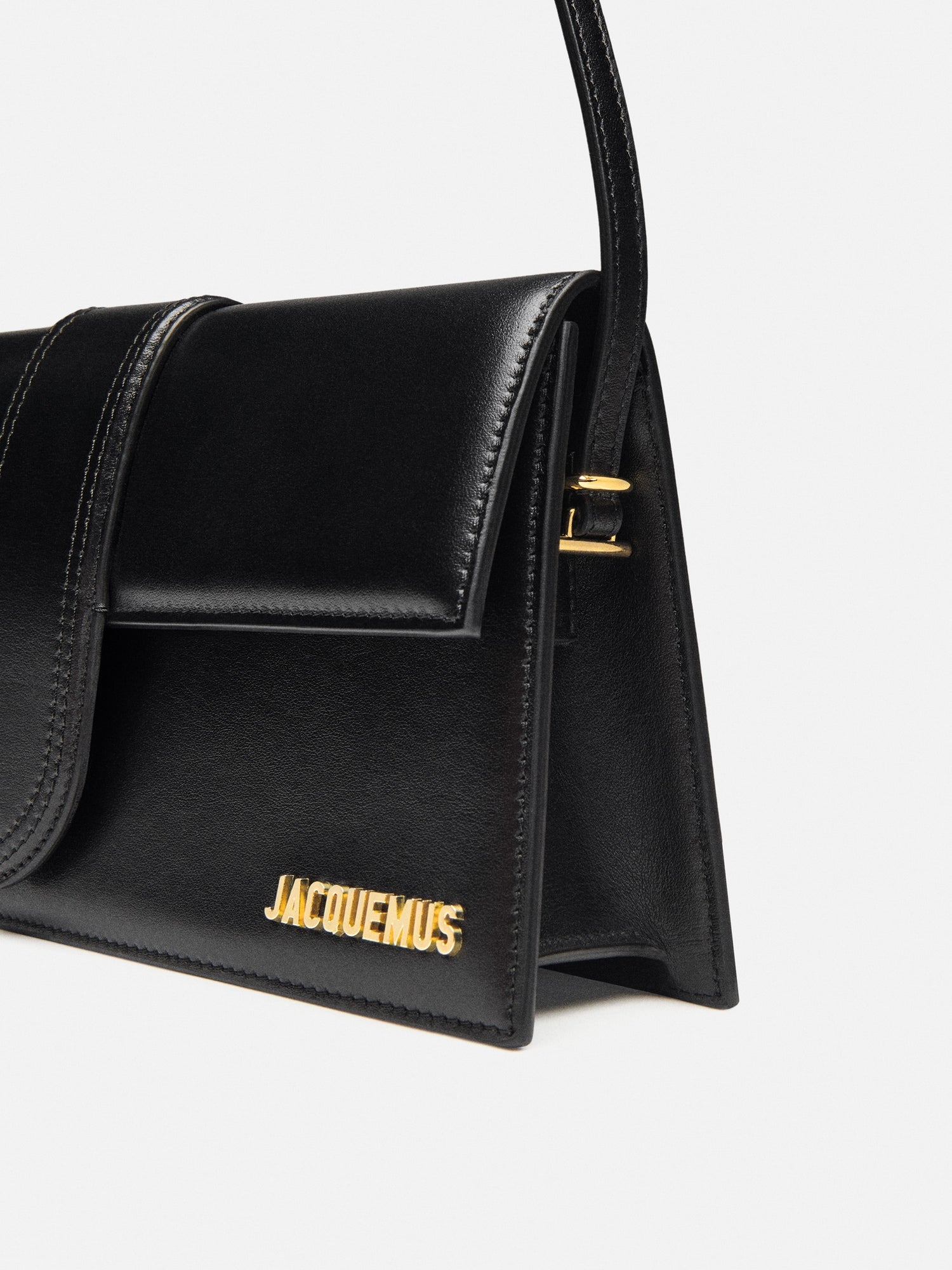JACQUEMUS - Borsa Le Bambino Long in Pelle Liscia - Nera