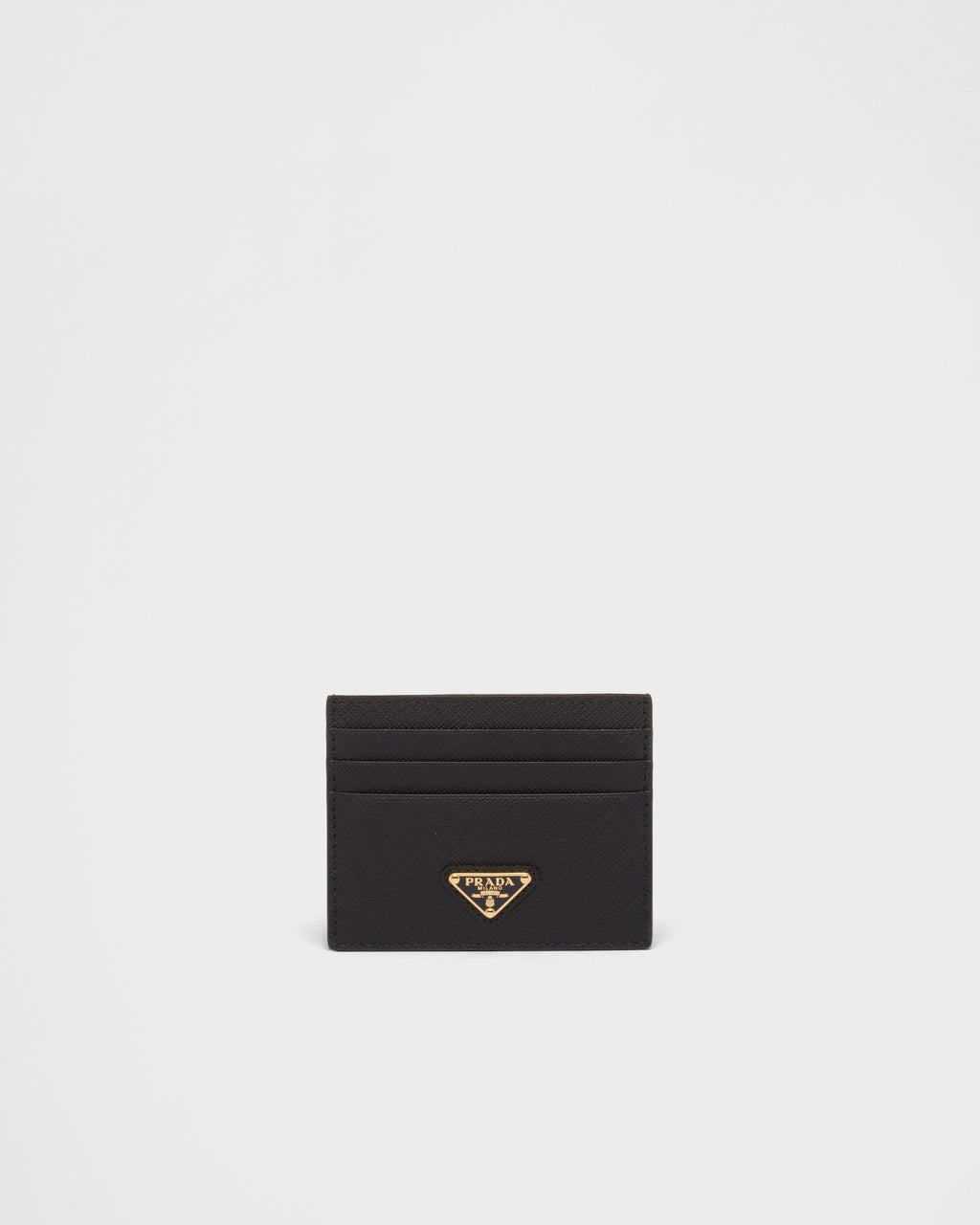 Portacarte Prada in Pelle Saffiano con Logo Triangolo - Nero