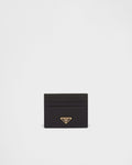 Portacarte Prada in Pelle Saffiano con Logo Triangolo - Nero