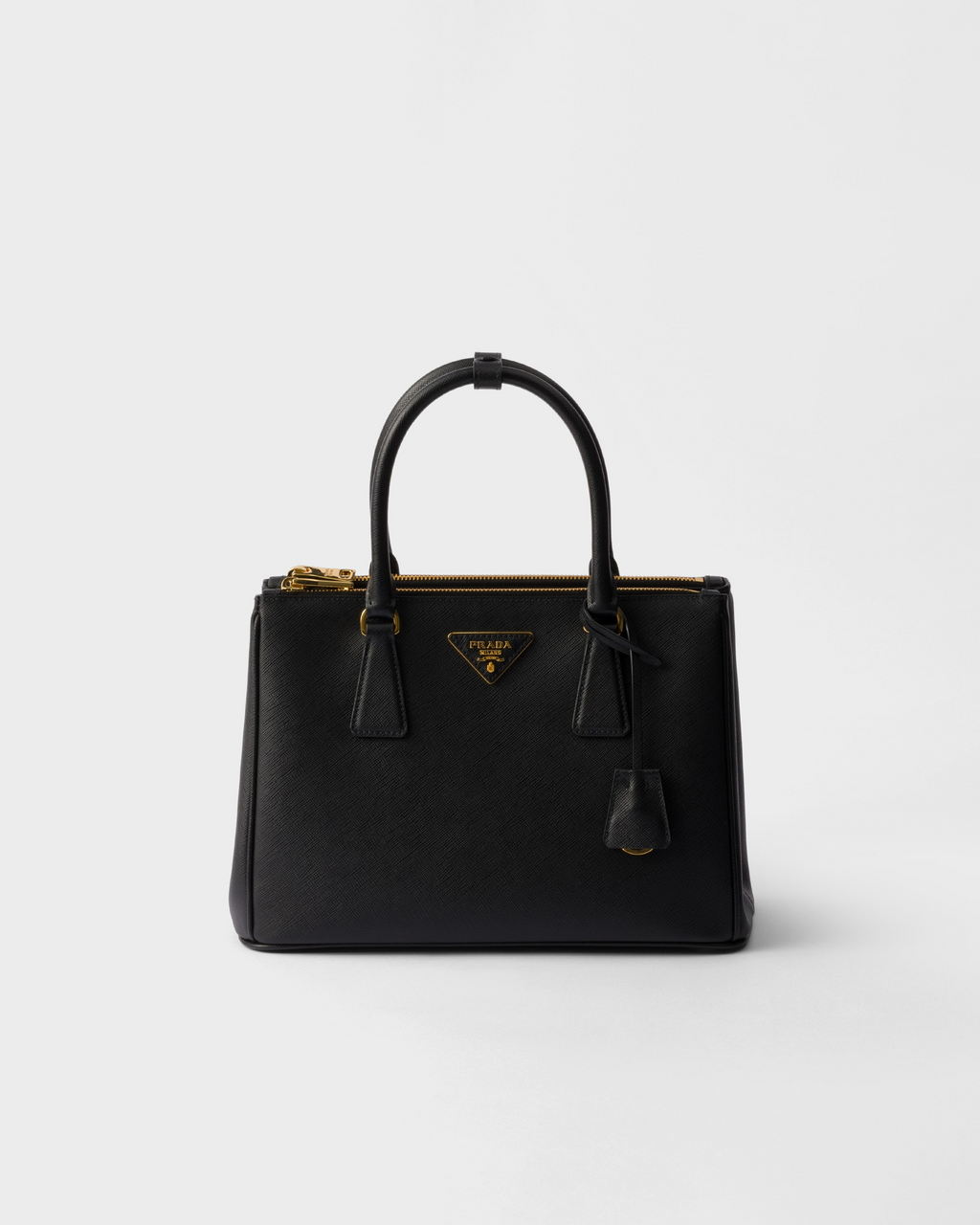 Prada Galleria Medium Borsa in Saffiano Nera — Hardware Oro