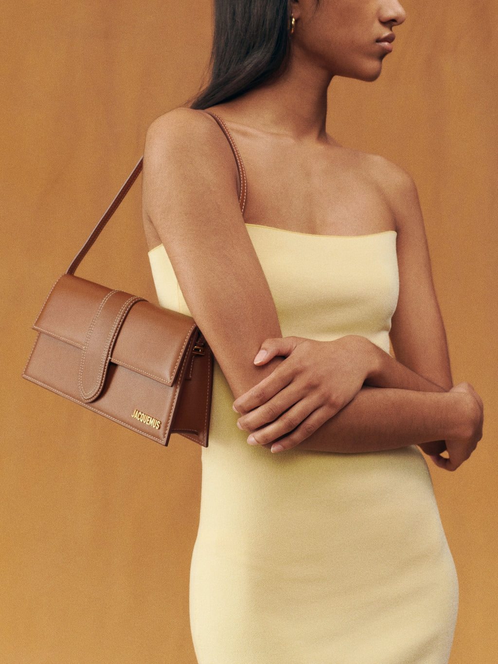 JACQUEMUS - Borsa Le Bambino Long in Pelle Liscia - Light Brown