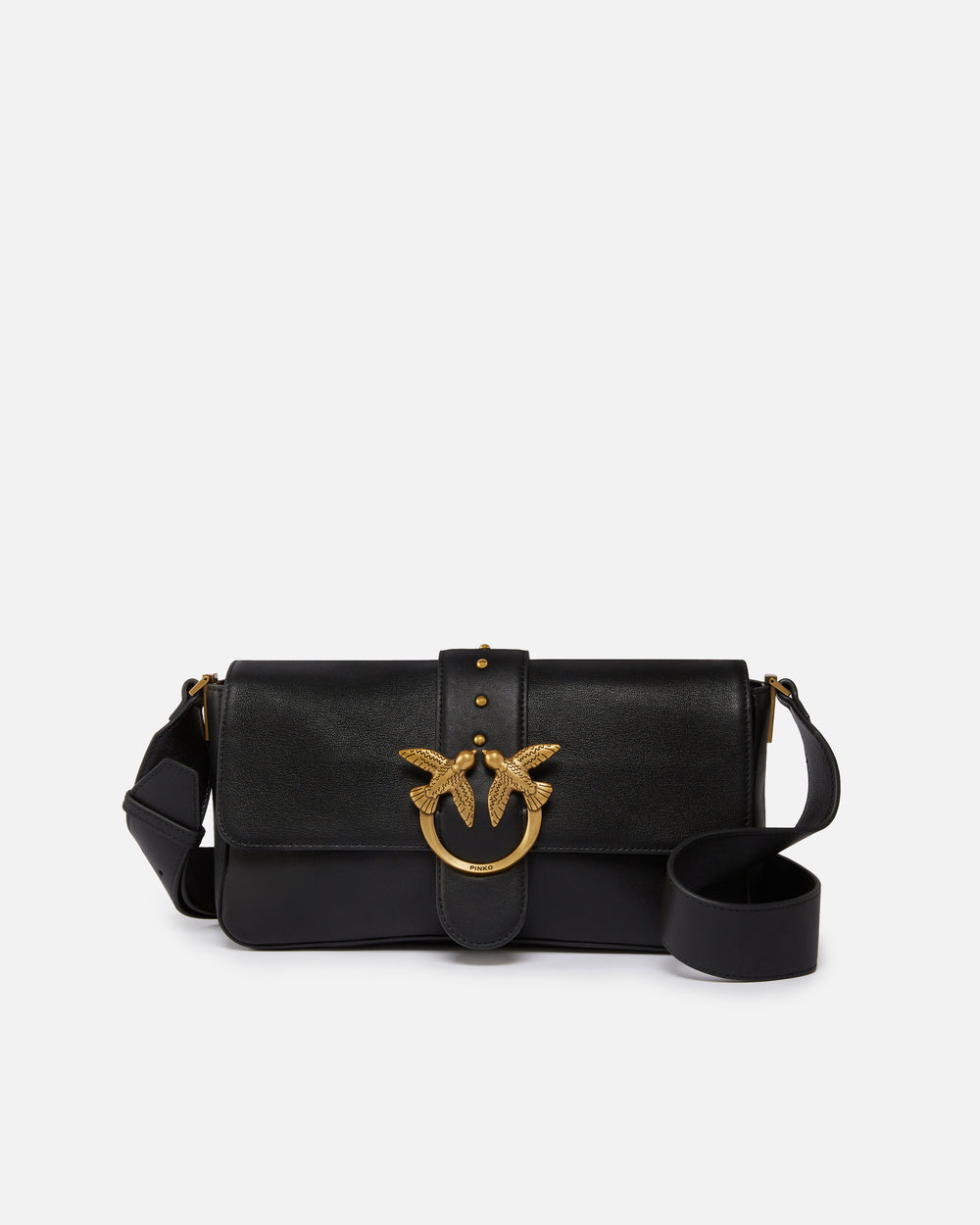Borsa Pinko Love One Classic Slouchy in Pelle - Nero
