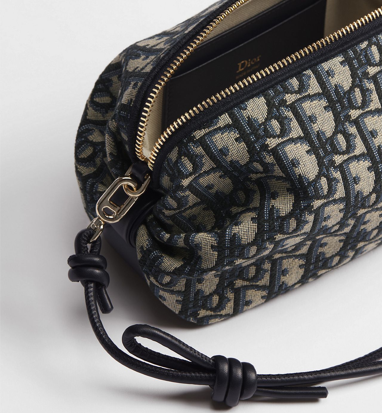 Pochette Dior Bow — Jacquard Dior Oblique Blu