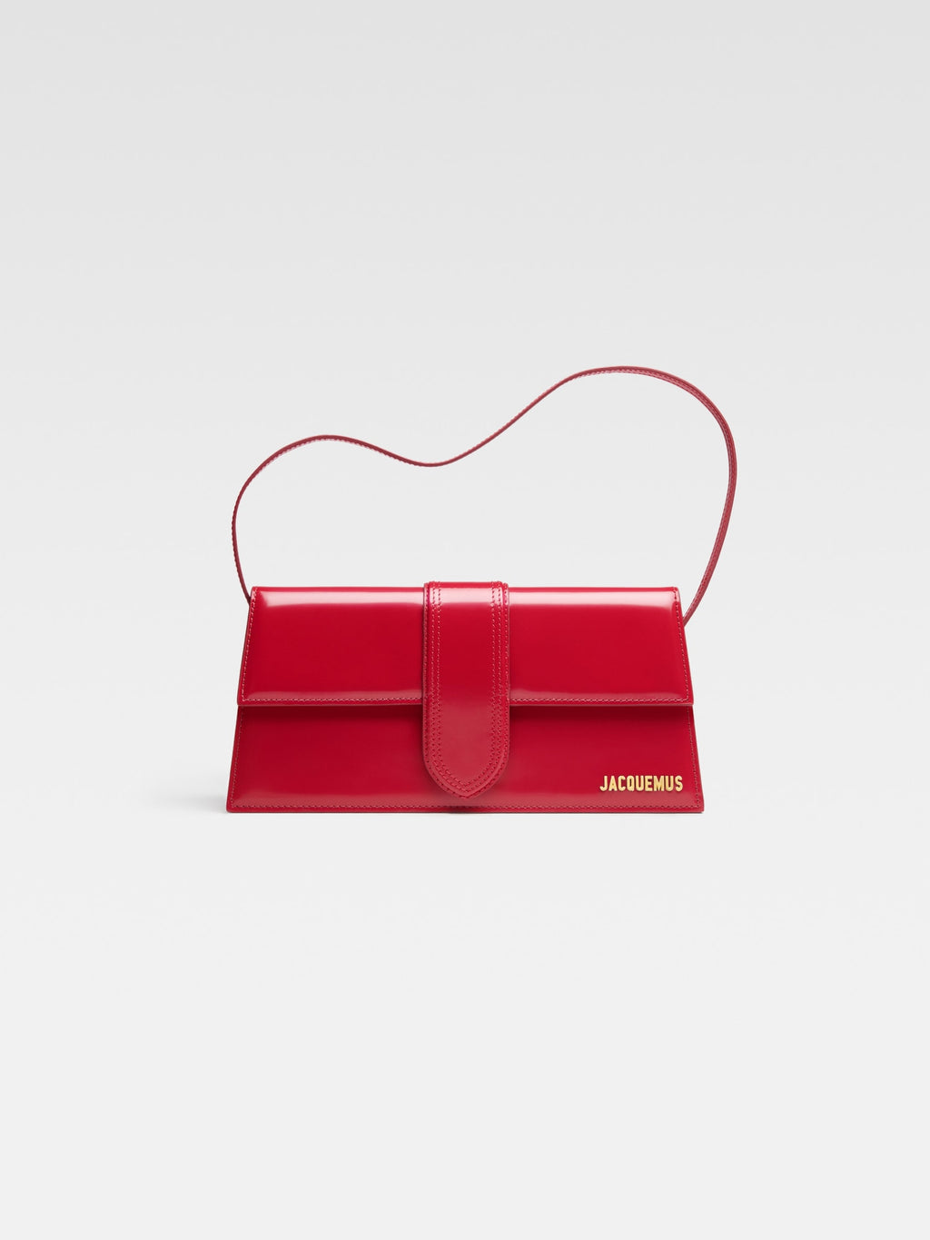 JACQUEMUS - Borsa Le Bambino Long in Pelle Verniciata - Rossa