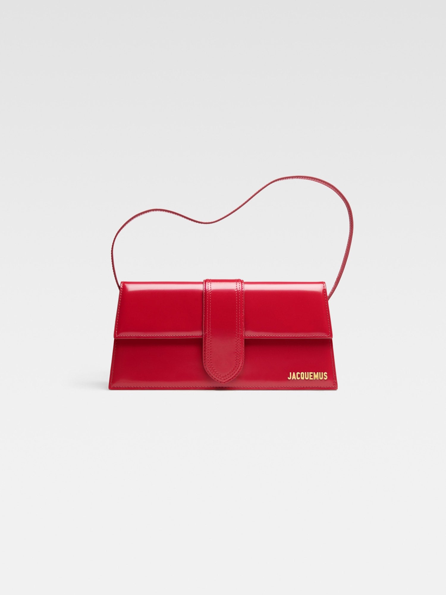 JACQUEMUS - Borsa Le Bambino Long in Pelle Verniciata - Rossa
