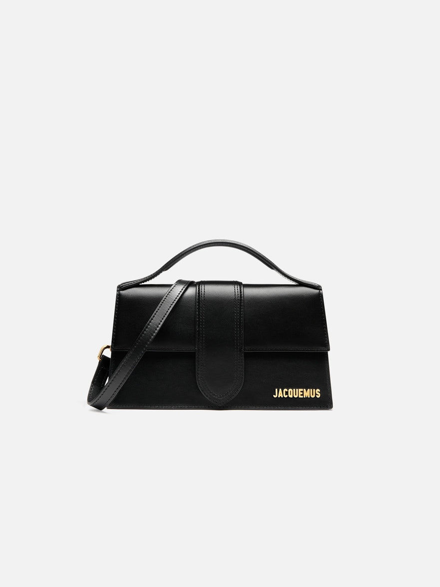 JACQUEMUS - Borsa Le Grand Bambino in Pelle Liscia -Nera/Oro