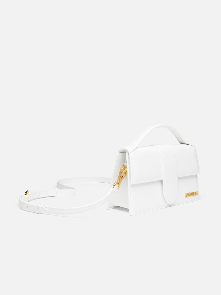 JACQUEMUS - Borsa Le Grand Bambino in Pelle Liscia -Bianco/Oro