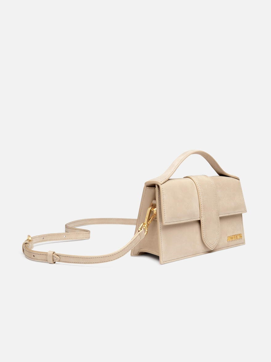 JACQUEMUS - Borsa Le Grand Bambino in Pelle Liscia - Dark Beige