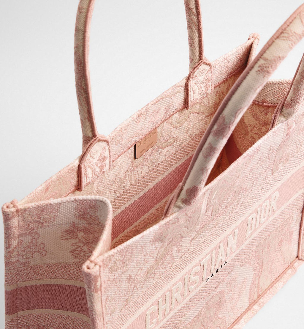 DIOR - Borsa Media Book Tote - Écru e Rosa