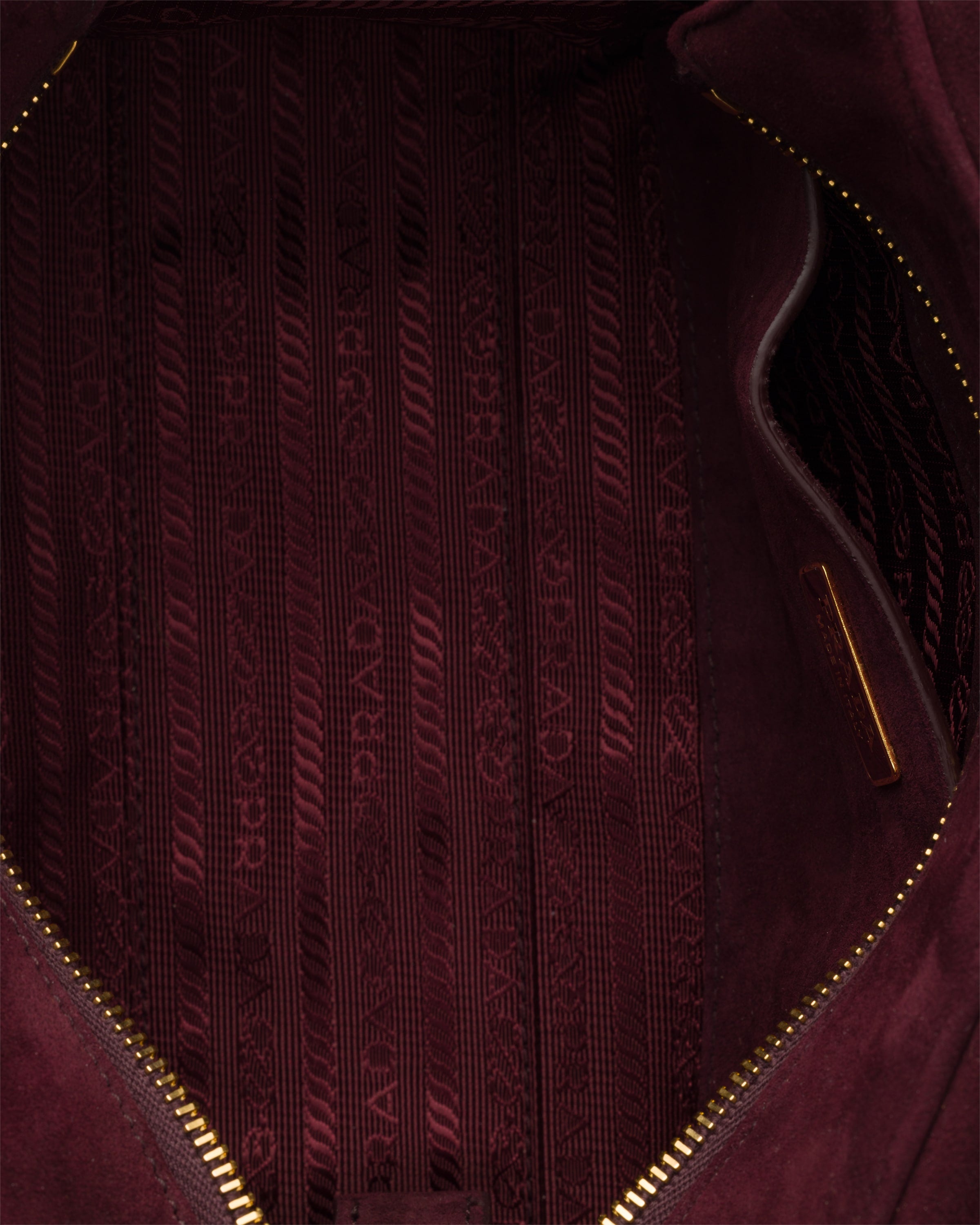 Prada Explore Medium Scamosciata Bordeaux