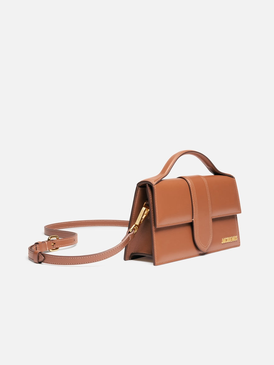 JACQUEMUS - Borsa Le Grand Bambino in Pelle Liscia -Light Brown
