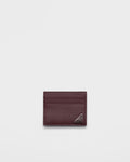 Portacarte Prada in Pelle Saffiano con Logo Triangolo -Bordeaux