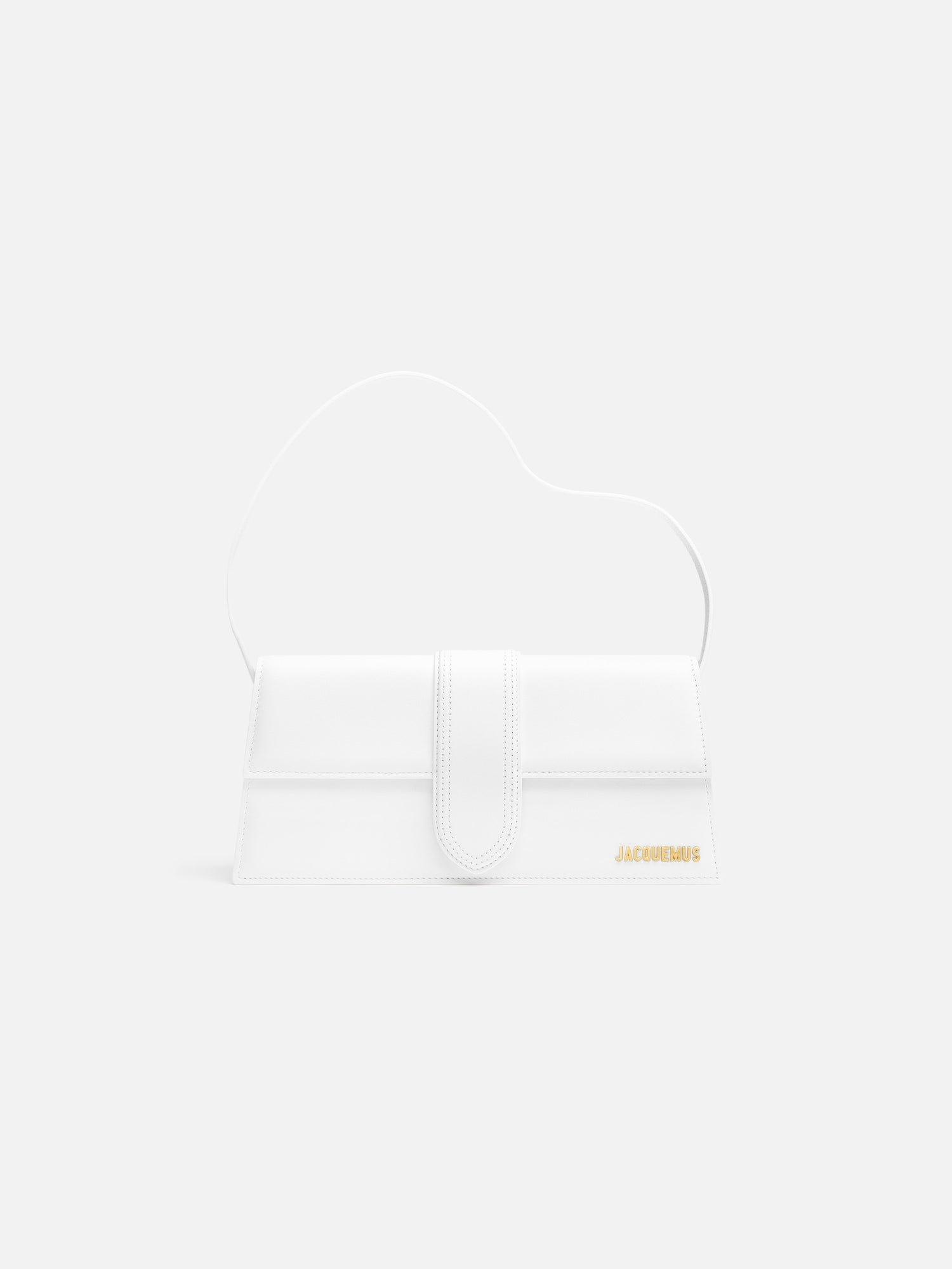 JACQUEMUS - Borsa Le Bambino Long in Pelle Liscia - Bianco