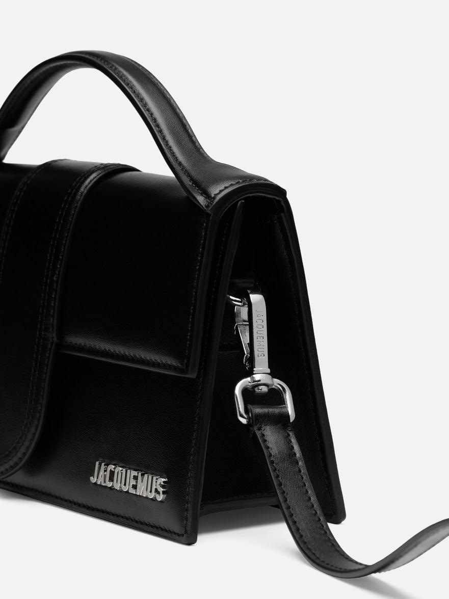 JACQUEMUS - Borsa Le Grand Bambino in Pelle Liscia -Nera/Argento