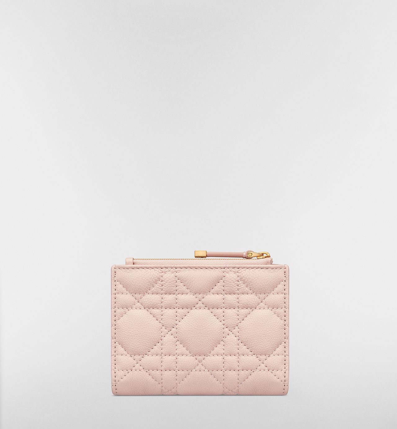 Portafoglio Dahlia Dior Caro in Pelle Cannage Rosa