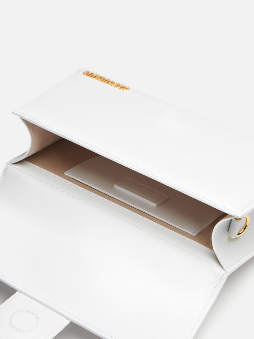 JACQUEMUS - Borsa Le Grand Bambino in Pelle Liscia -Bianco/Oro