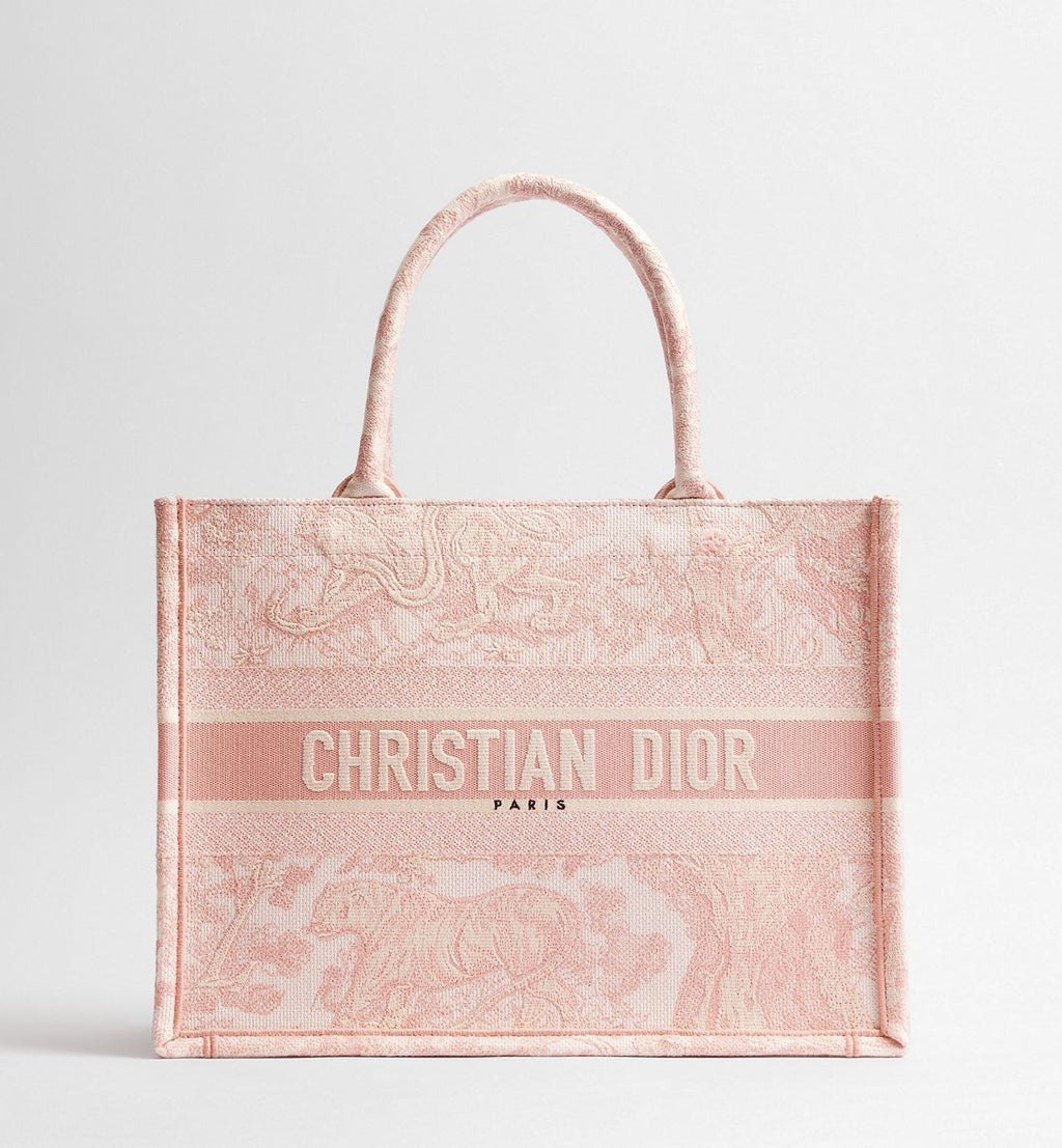 DIOR - Borsa Media Book Tote - Écru e Rosa