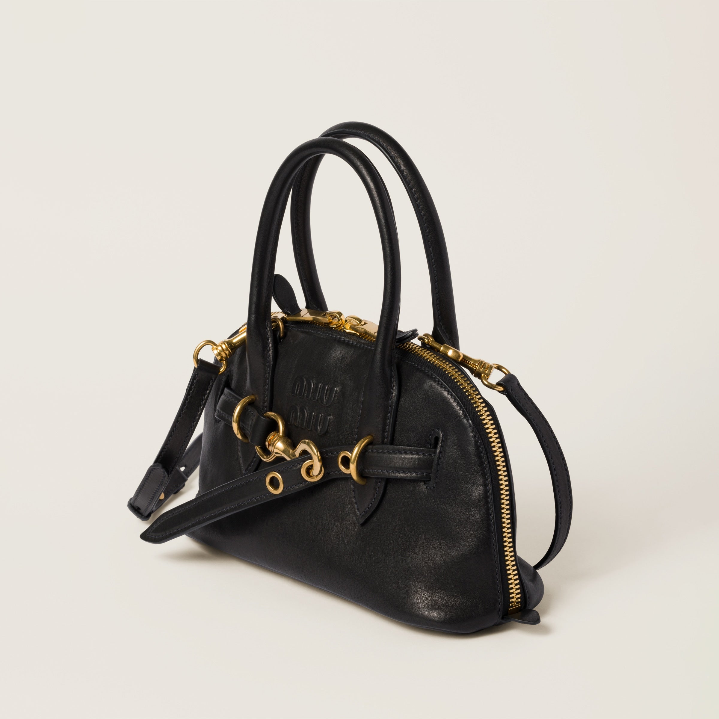 MIU MIU - Borsa Aventure in Nappa - Nero