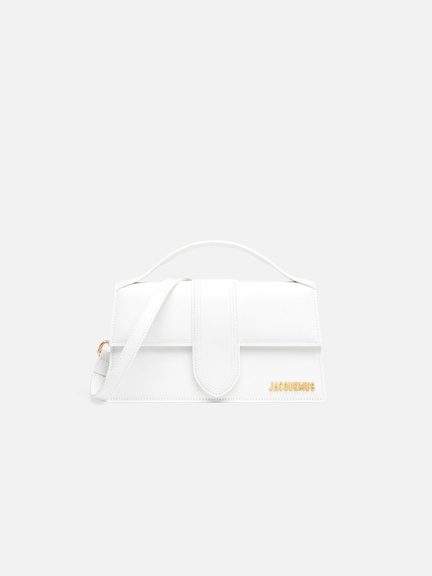 JACQUEMUS - Borsa Le Grand Bambino in Pelle Liscia -Bianco/Oro