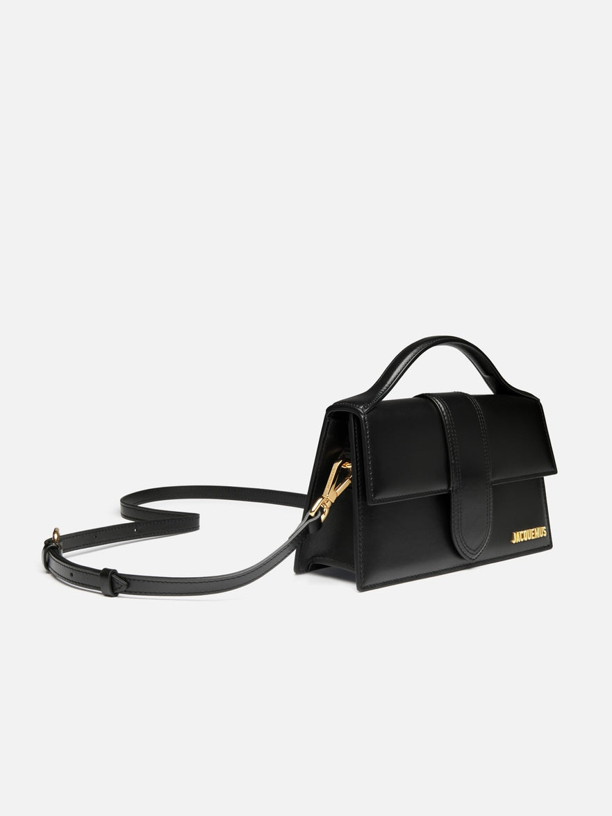 JACQUEMUS - Borsa Le Grand Bambino in Pelle Liscia -Nera/Oro