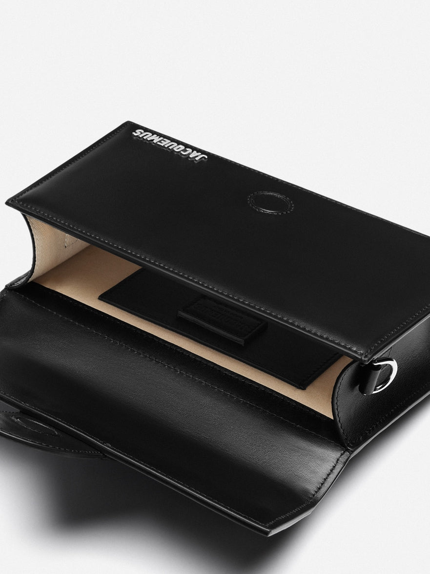 JACQUEMUS - Borsa Le Grand Bambino in Pelle Liscia -Nera/Argento