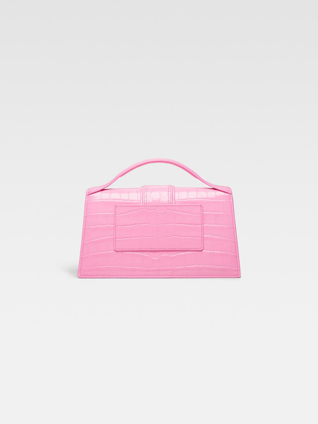 JACQUEMUS - Borsa Le Grand Bambino in Pelle Effetto Croco -Pink
