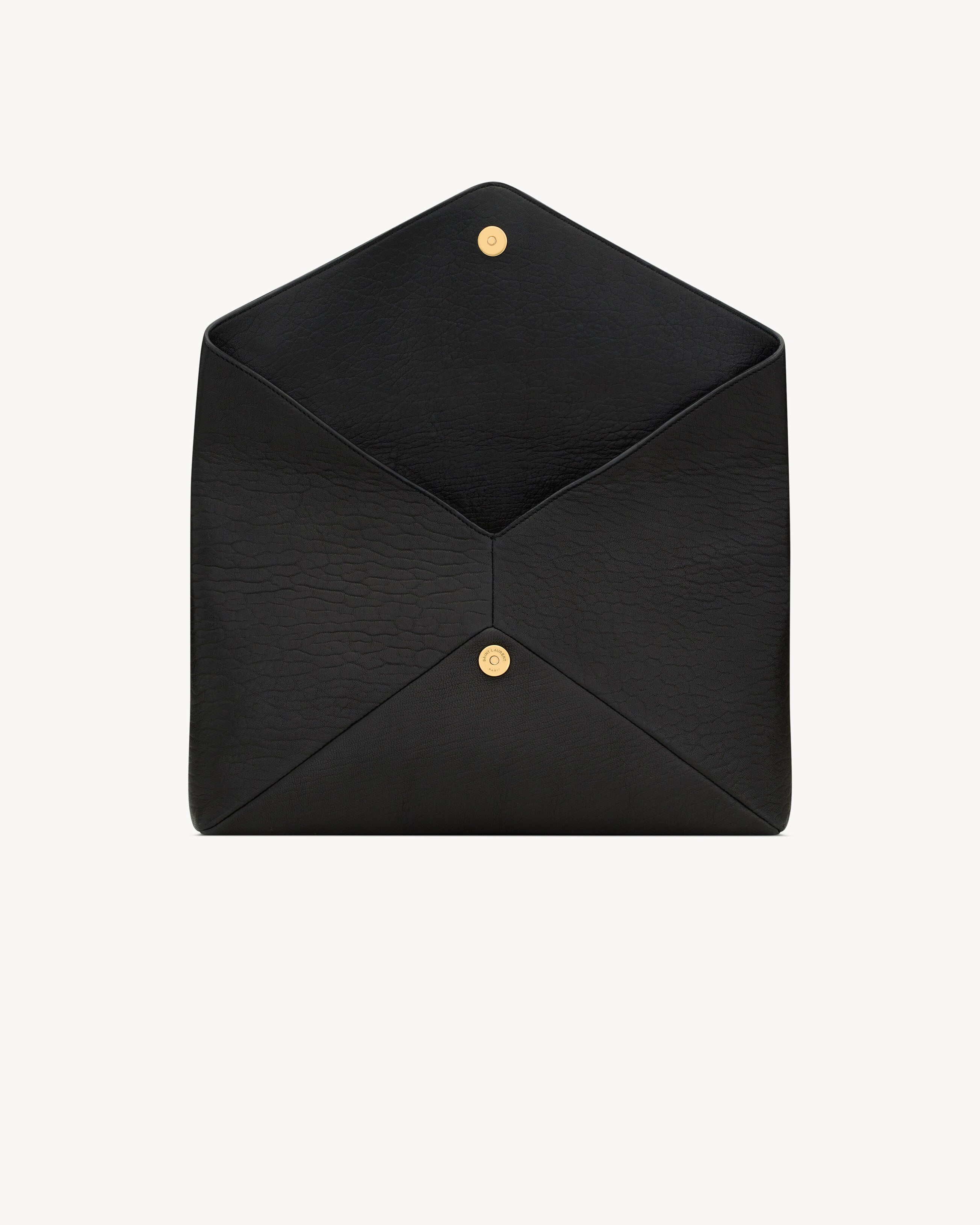 Pochette Saint Laurent Envelope Large Cassandre — Pelle di Agnello Nera