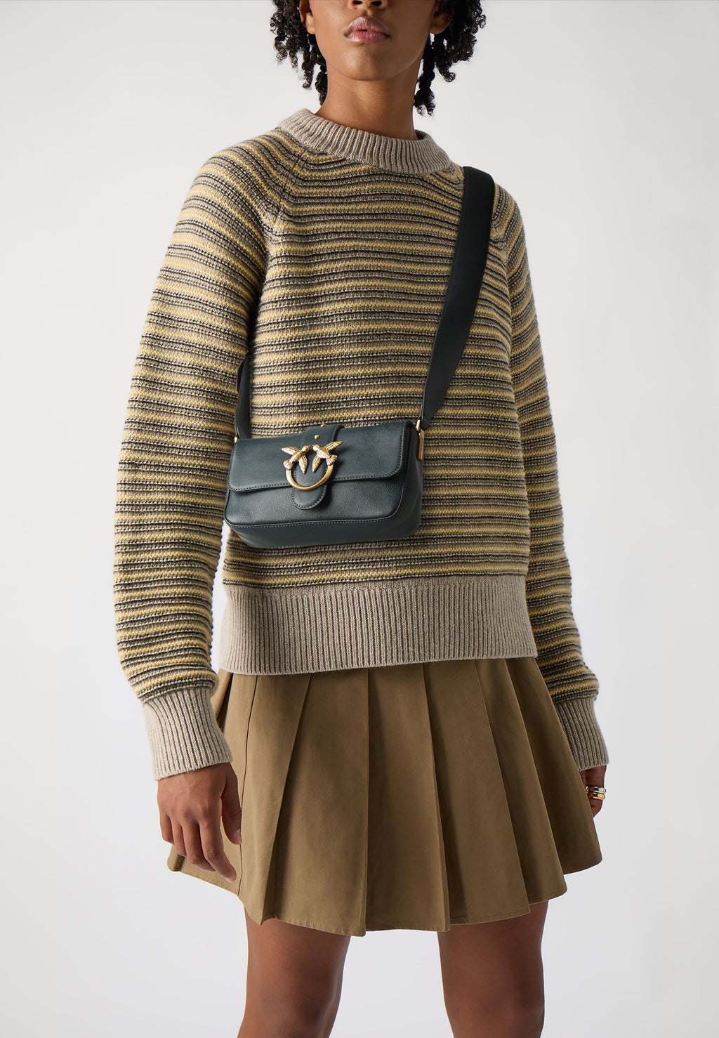 Pinko Love One Mini Slouchy - Verde Scarabeo/Gold