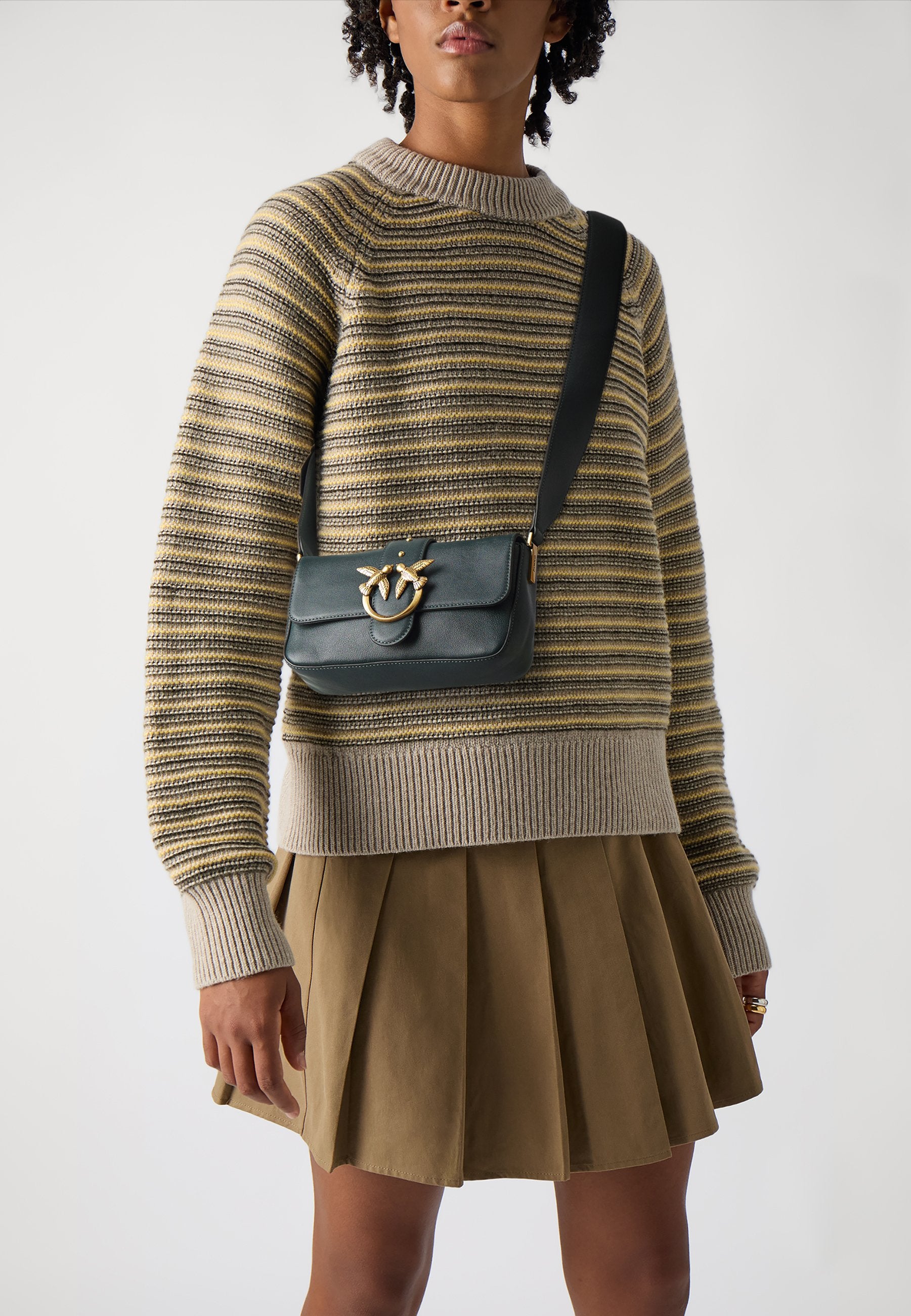 Pinko Love One Mini Slouchy - Verde Scarabeo/Gold