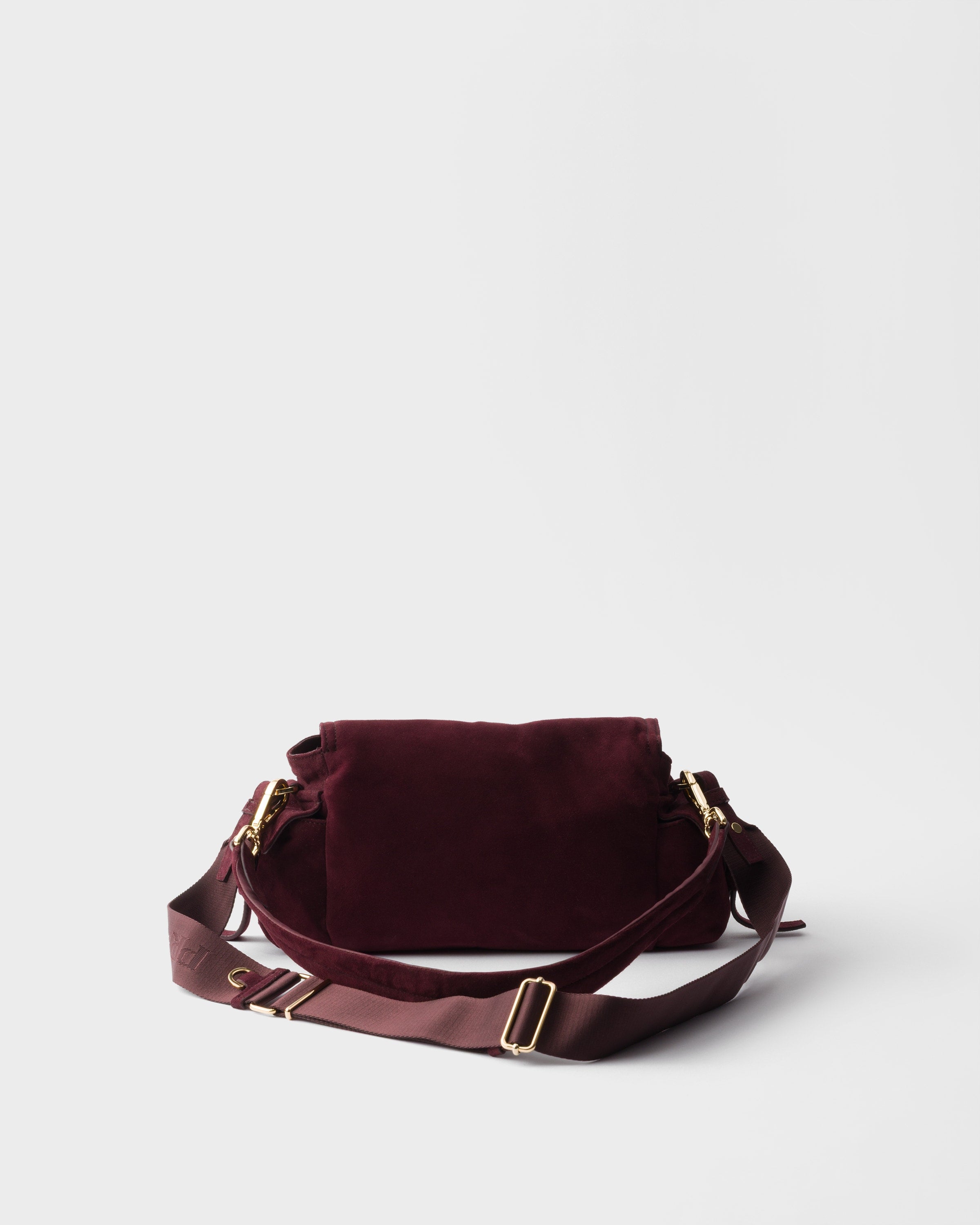 Prada Explore Medium Scamosciata Bordeaux