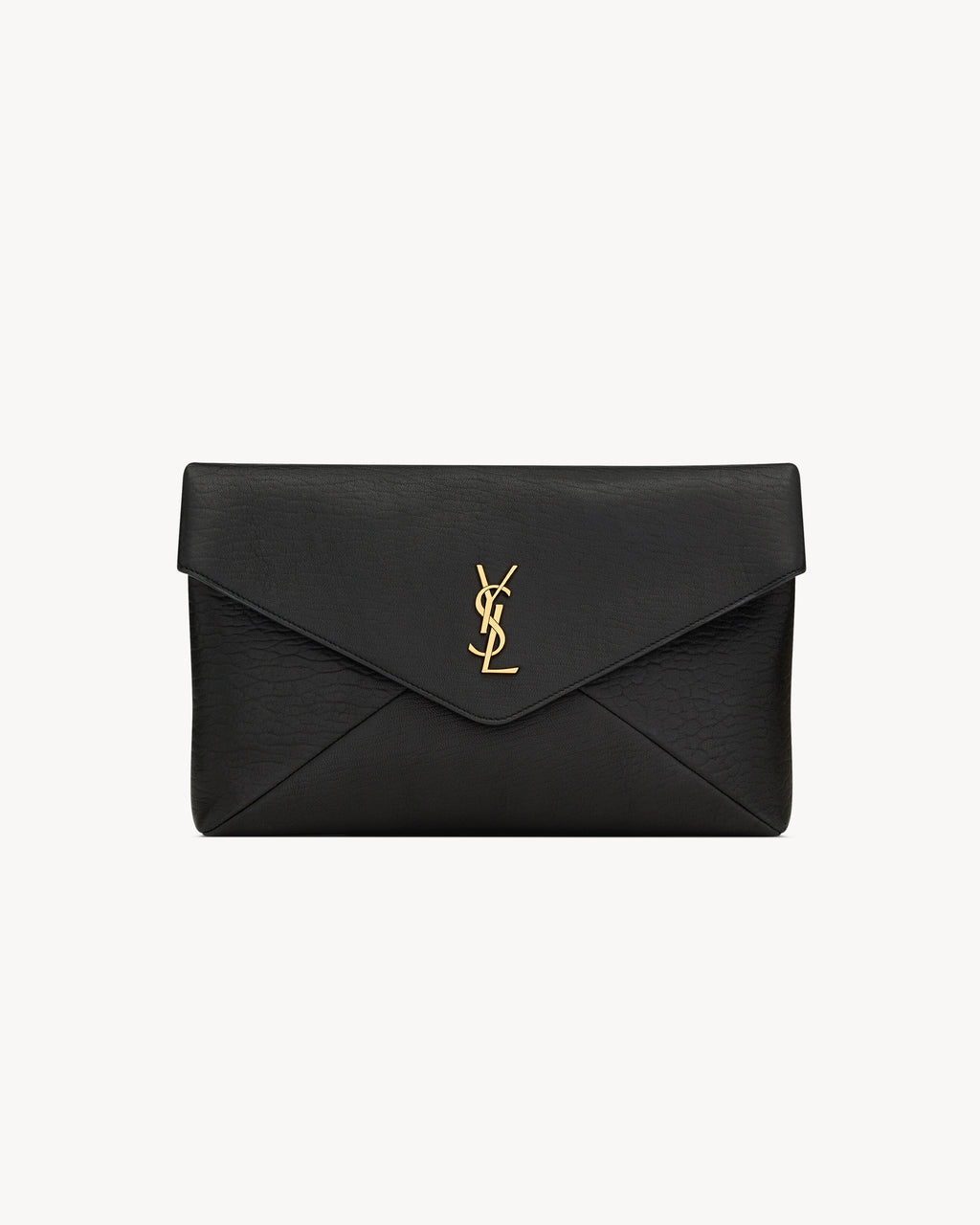 Pochette Saint Laurent Envelope Large Cassandre — Pelle di Agnello Nera