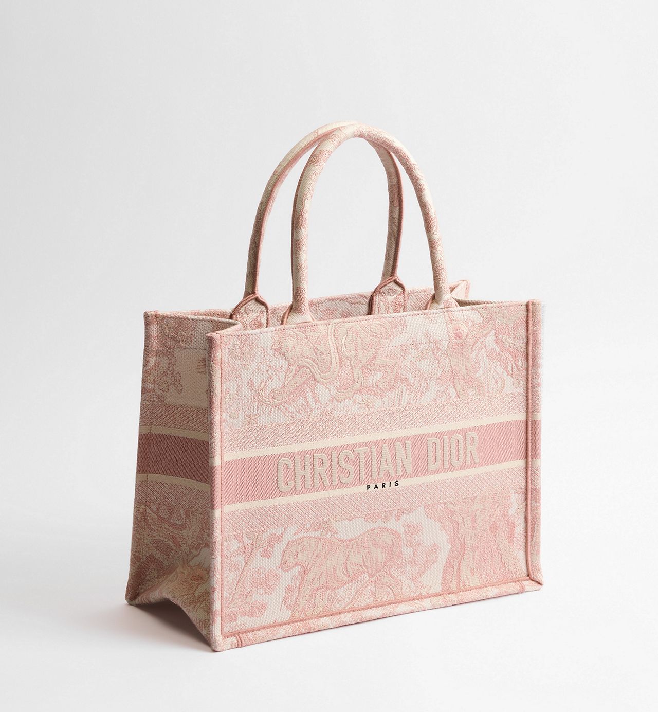 DIOR - Borsa Media Book Tote - Écru e Rosa