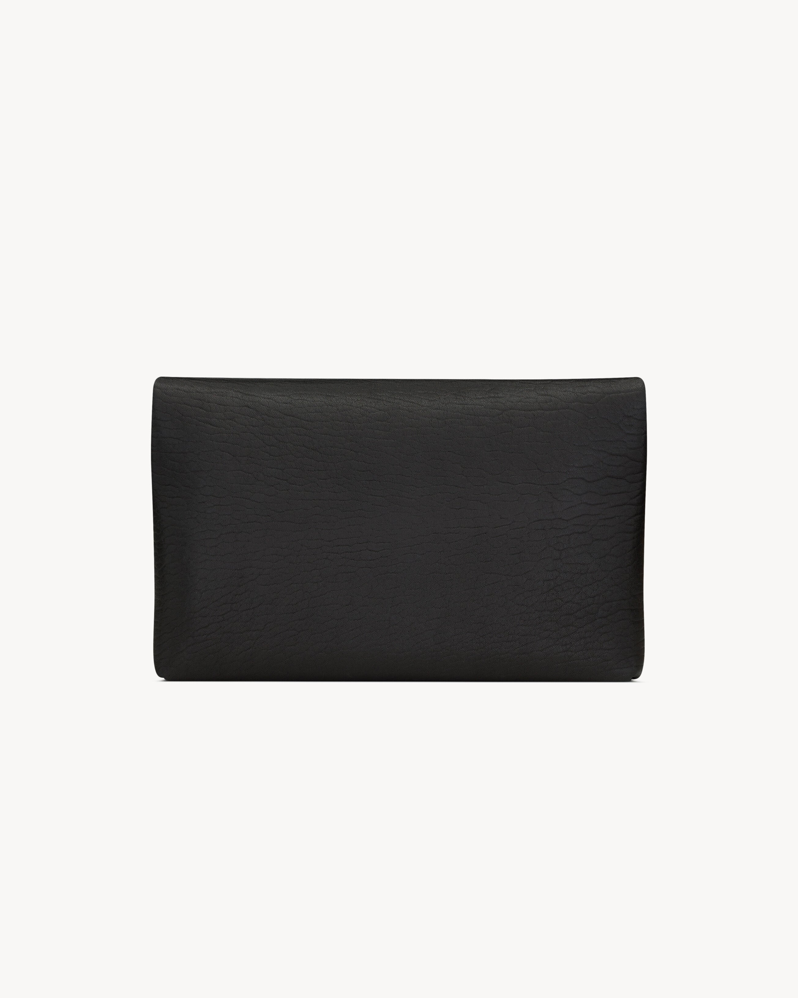 Pochette Saint Laurent Envelope Large Cassandre — Pelle di Agnello Nera