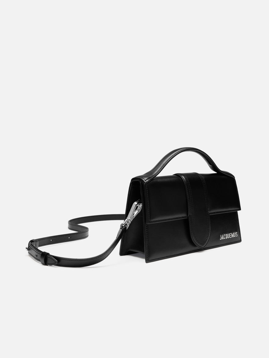 JACQUEMUS - Borsa Le Grand Bambino in Pelle Liscia -Nera/Argento