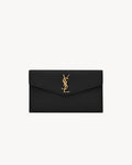 Pochette YSL Uptown — Pelle Grain de Poudre Nera e Oro