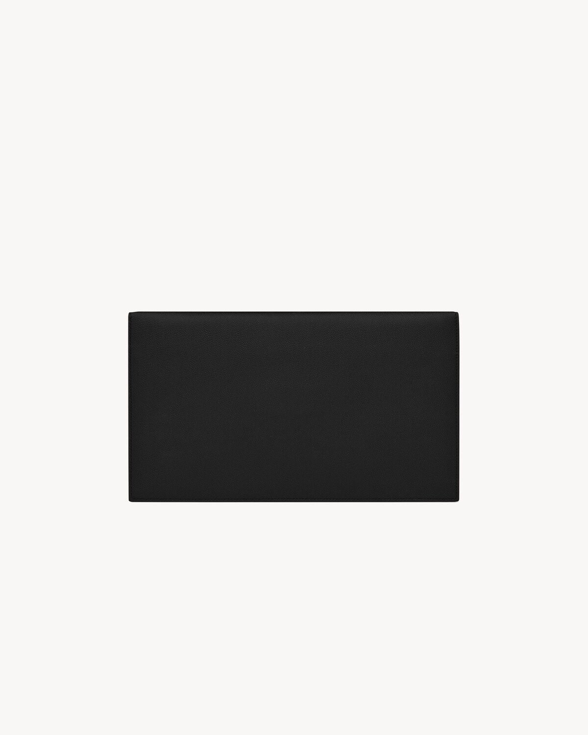 Pochette YSL Uptown — Pelle Grain de Poudre Nera e Oro